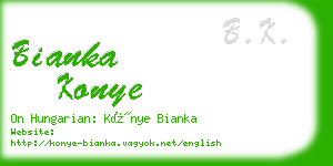 bianka konye business card